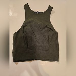 Olive green crop top